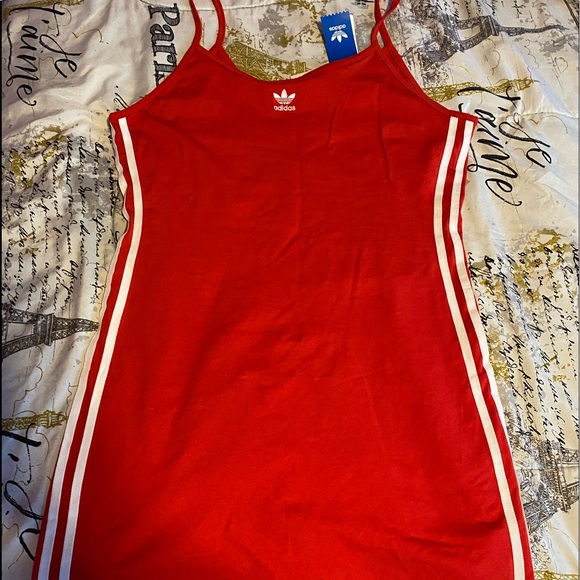 adidas Dresses & Skirts - Red and white adidas dress
